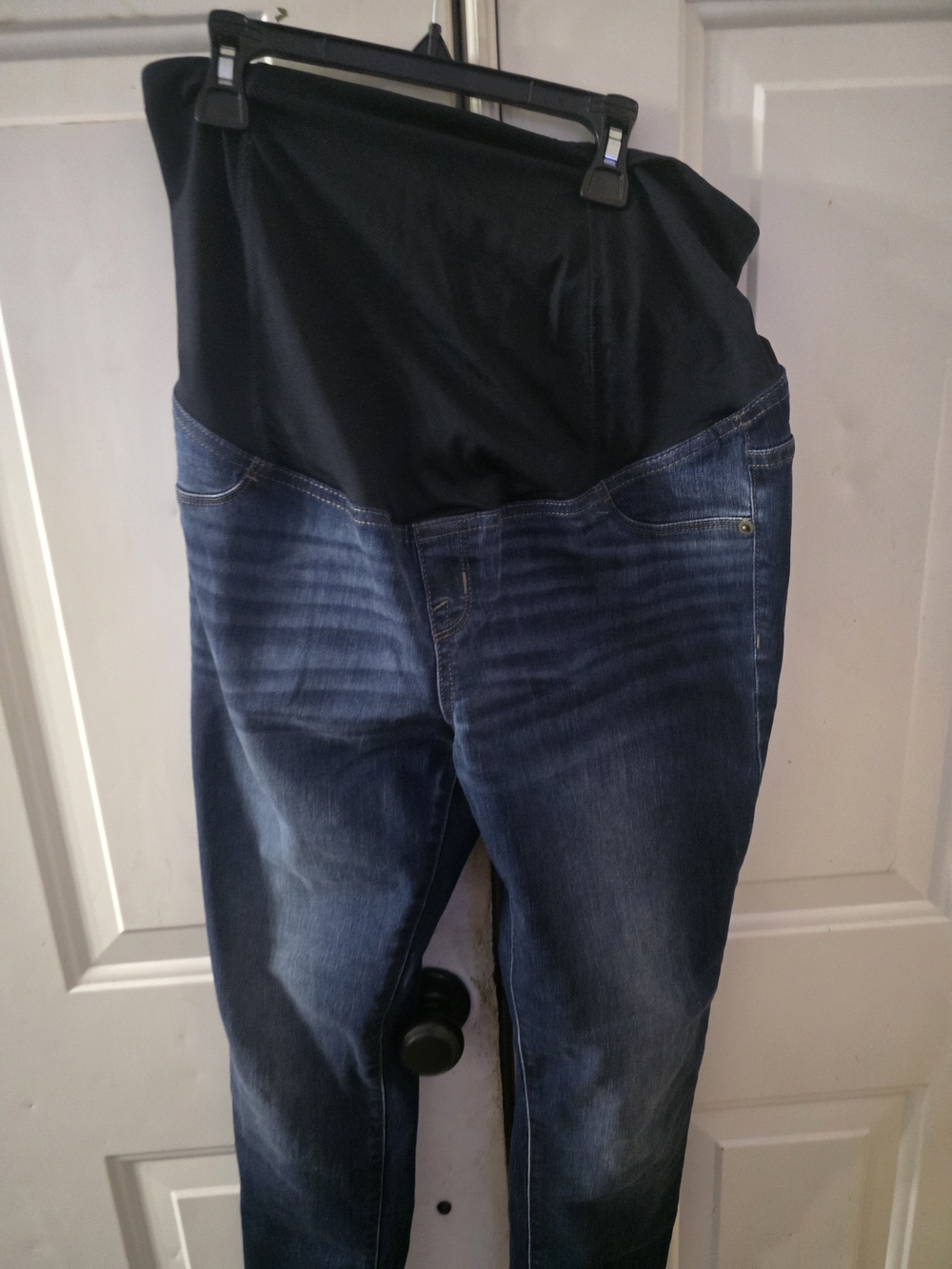 Isabel Maternity by Ingrid & Isabel Dark Blue Jeans with Black Waist Panel